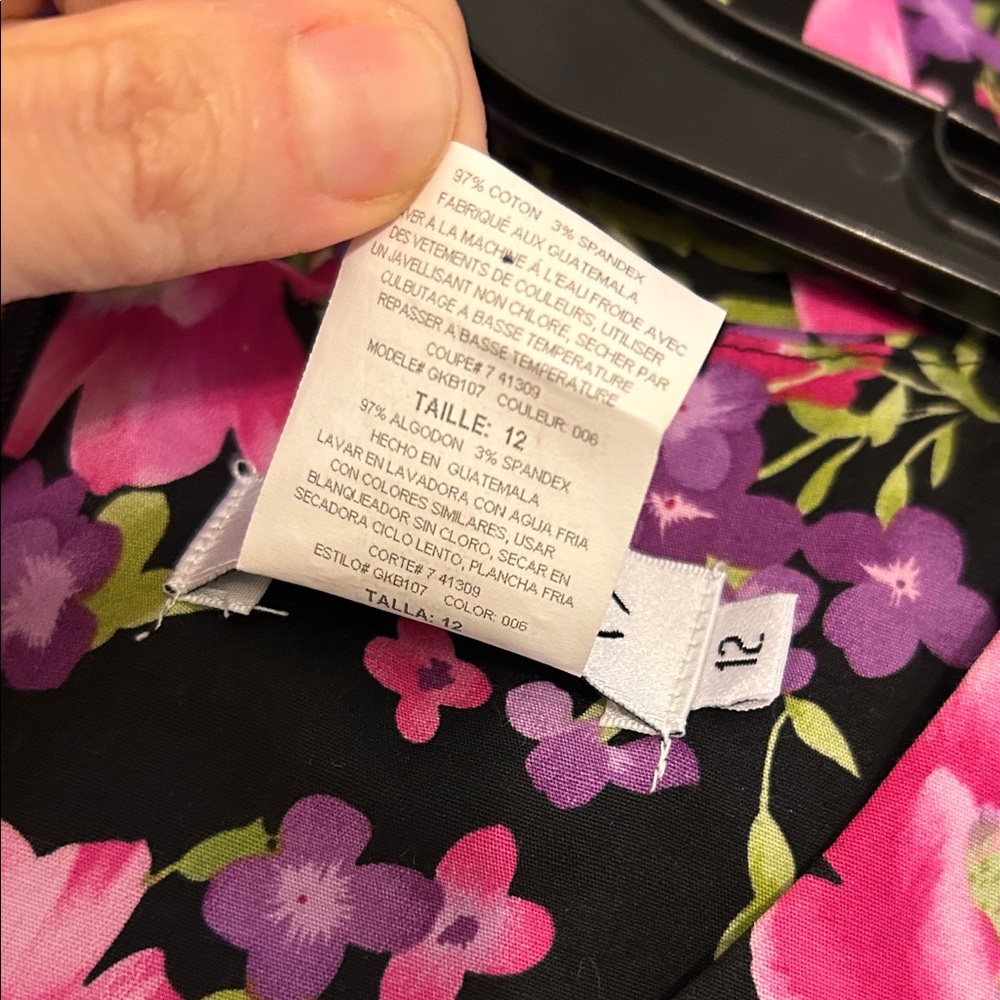 CDC Pink and Green Floral Women’s Sleeveless Midi Dress, Size 12 - Picture 6 of 12